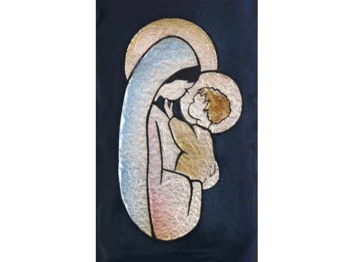 Vierge ovale 9,5X5,5cm - EMAUX DU LIBAN