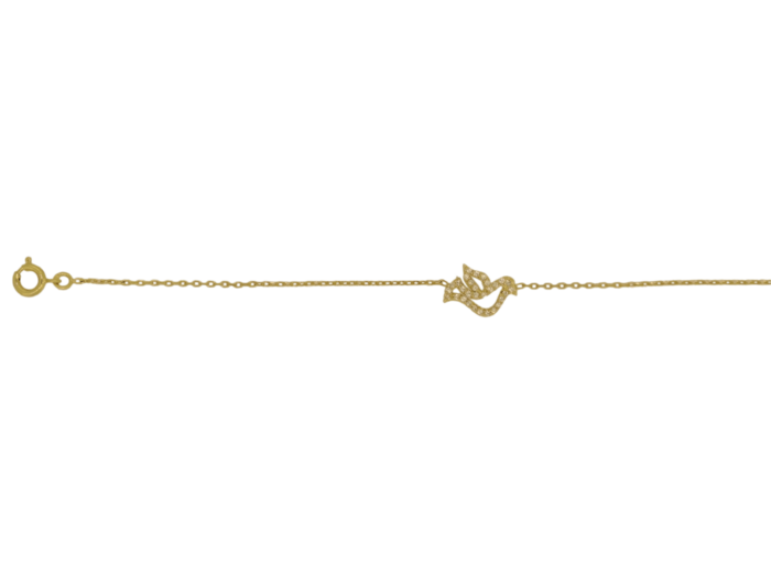 Bracelet en Plaqué Or - COLOMBE STRASS