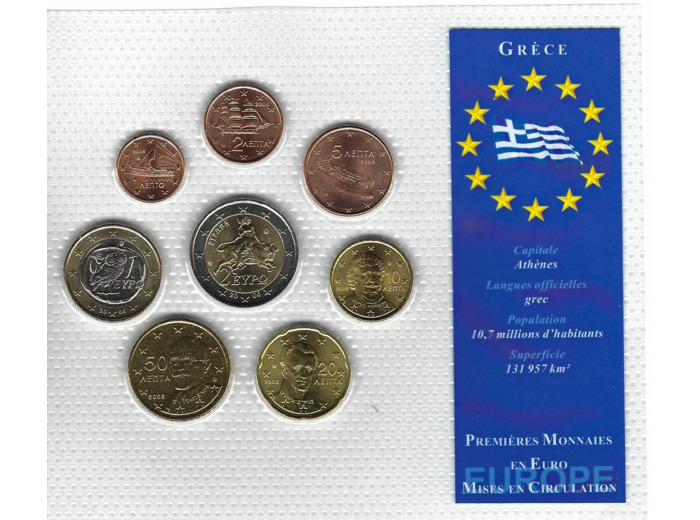 GRECE 2006 SERIE 8 MONNAIES SUP/NC