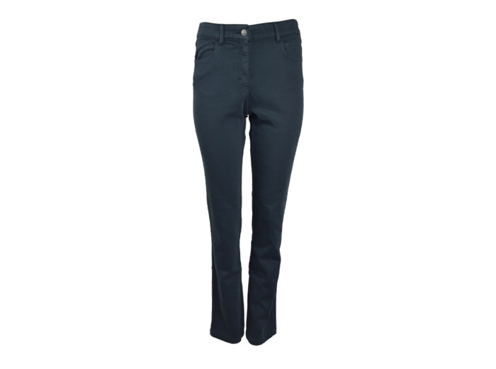 Pantalon droit Patricia été Taille élastiquée en coton stretch