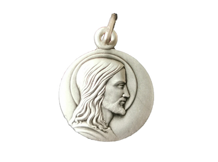 Médaille 18mm en Argent 925 - CHRIST PROFIL