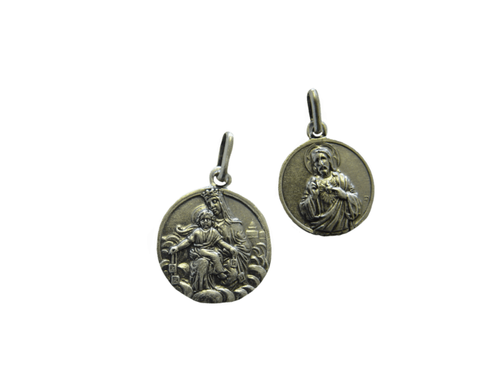 Médaille 15mm en Métal Argenté - SCAPULAIRE
