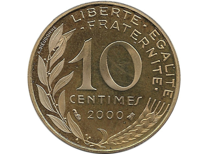 FRANCE 10 CENTIMES LAGRIFFOUL 2000 BE