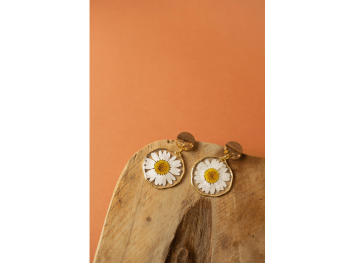 Boucles d'oreilles "Pâquerettes"