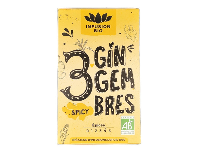 Tisane 3 Gingembres Epicée x16 Bio