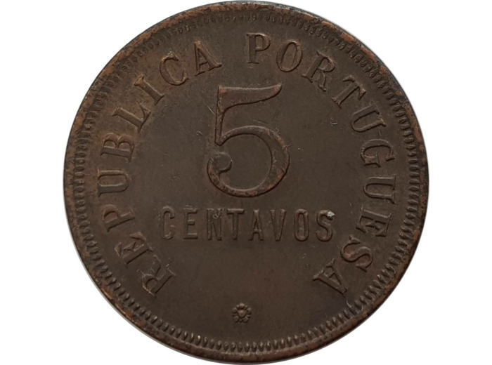ANGOLA 5 CENTAVOS 1922 TTB (W62)