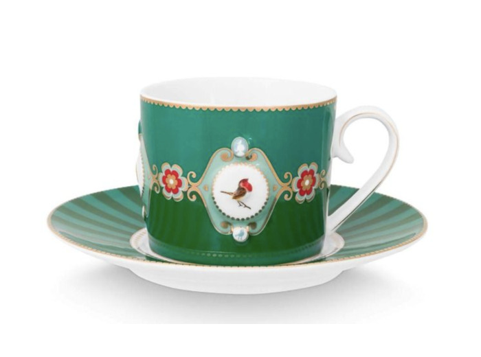 Tasse à thé Médaillon vert Pipstudio