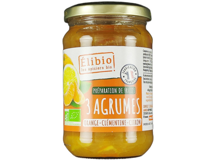 Préparation de Fruits 3 Agrumes 340g Bio