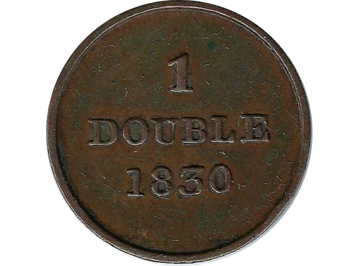 GUERNESEY 1 DOUBLE 1830 TTB