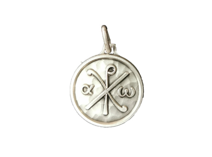 Médaille 18mm en Argent 925 - CHRISME