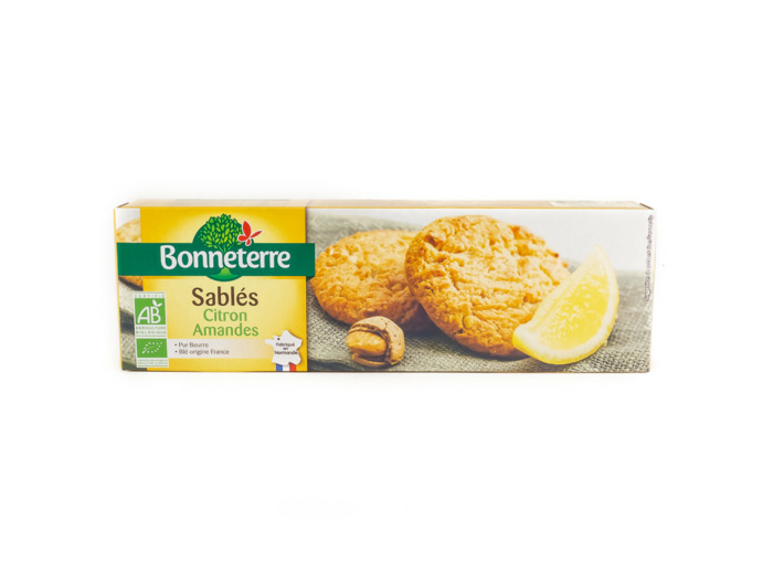 Biscuits Sablés Citron et Amandes Bio 150g