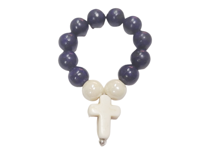 Dizainier élastique 8mm en pierre véritable- Lapis Lazuli