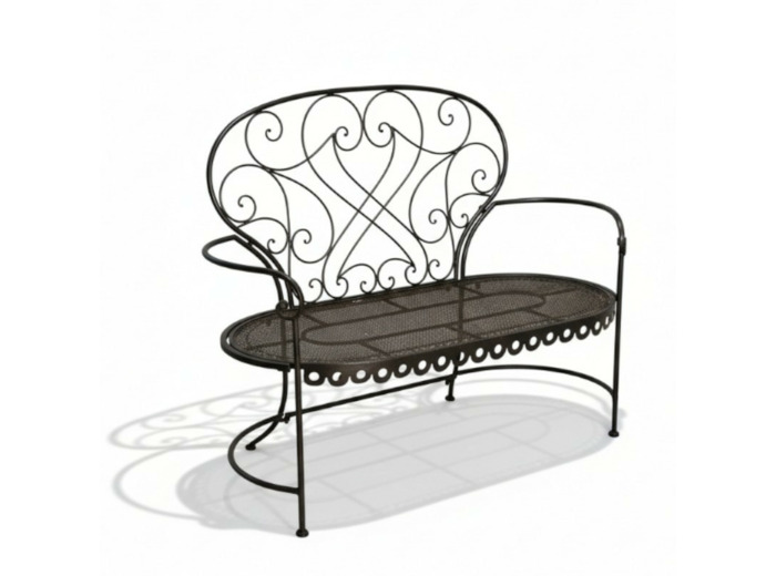 Banc jardin fer Romantique 124x47x100cm