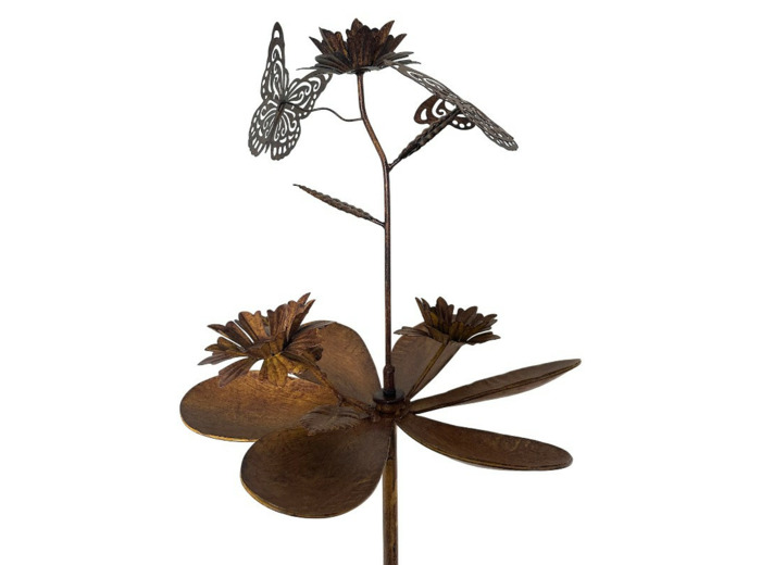 Moulin jardin vol des papillons 30x30x163cm