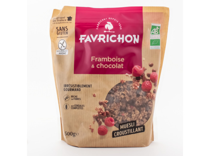 Céréales Müesli Framboise Chocolat Bio 500g