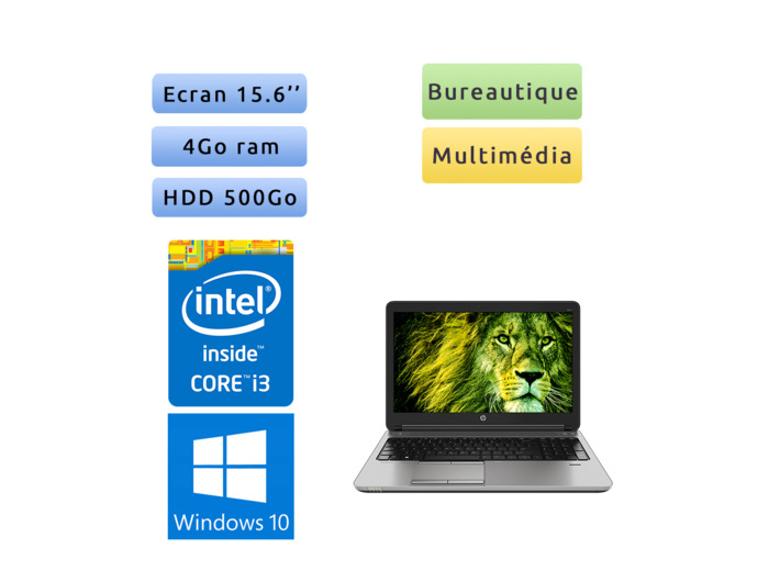 HP ProBook 650 G2 - Windows 10 - i3 4Go 500Go - 15.6 - Webcam - Ordinateur Portable PC - bureautique