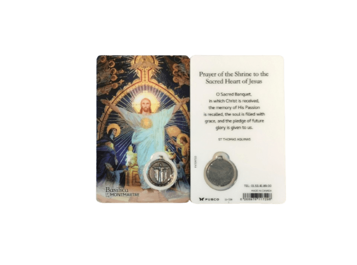 Carte-prière -Montmartre - SACRE-COEUR - ANGLAIS