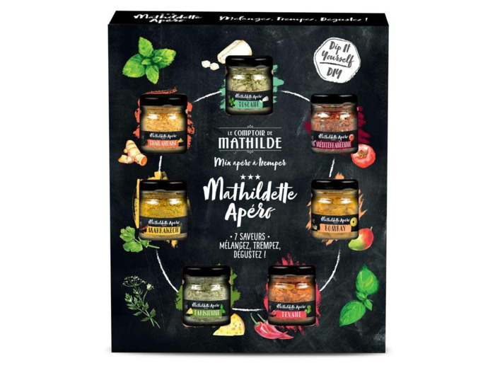 Coffret Mathildette Apéro 7 Saveurs 2X20G, 10G, 15G, 16G, 2X8G