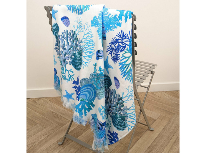 Fouta SEASHELL BLUE Garnier-Thiebaut