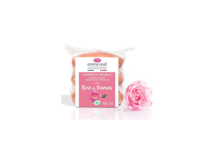Pack 3 Savonnettes Rose de Damas 3x150g