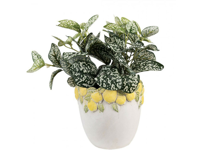 Vase céramique vintage aux citrons 20x19cm