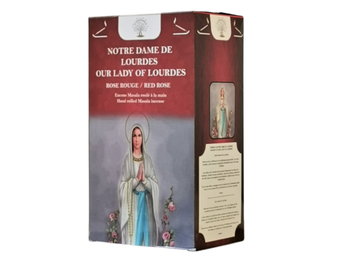 1 étui de 12 bâtons d'Encens - ND de Lourdes - Rose Rouge