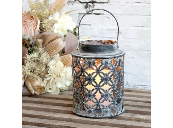 Lanterne noir patiné 18x14cm