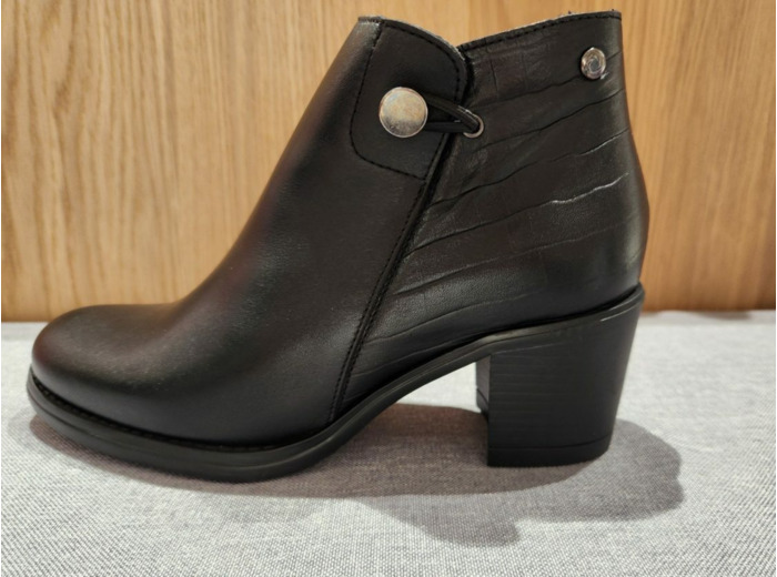 KAOLA BOTTINES CUIR NOIRE 8814