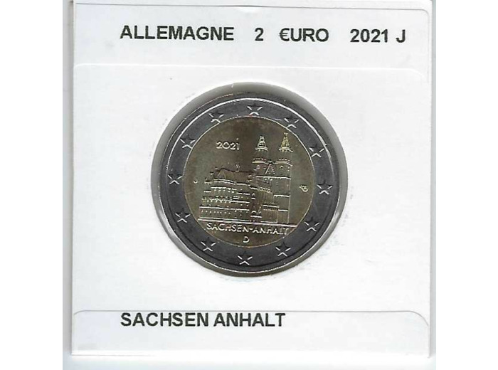ALLEMAGNE 2021 J 2 EURO  SACHSEN ANHALT les 5 ateliers ADFGJ UNC