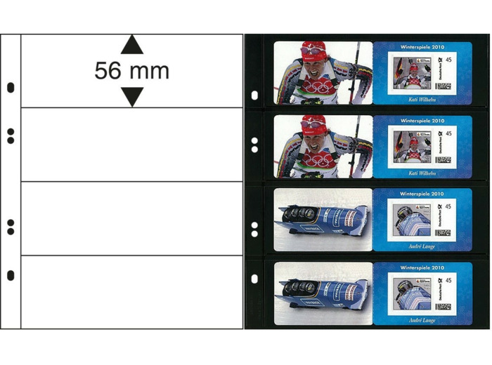 FEUILLES MULTI COLLECT-NOIRES 4 cases MU1314 (lindner)