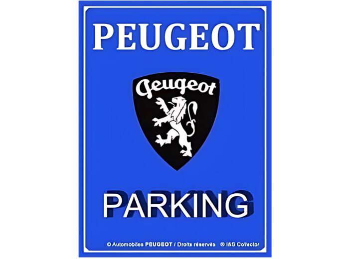 Plaque métal - Peugeot Parking - 40x30cm - 16141RA