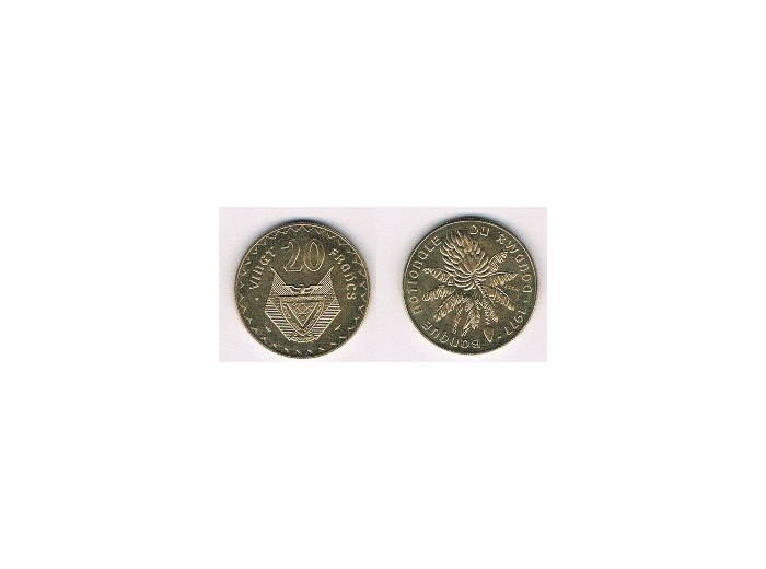 RWANDA 20 FRANCS 1977 FDC ESSAI
