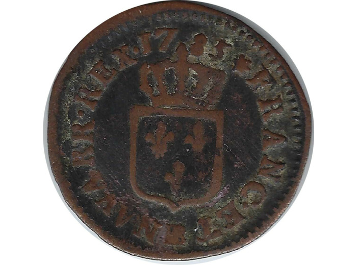 LOUIS XVI (1774-1792) LIARD 1785 BB (Strasbourg) 2gr69 TB+