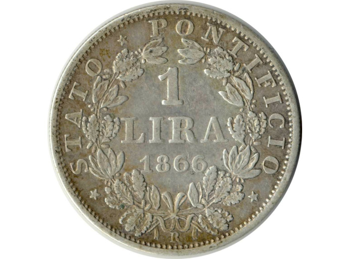 VATICAN 1 LIRE XXI 1866 R PETIT BUSTE TB+