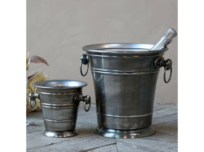Seau à champagne argenté 16x20x18cm