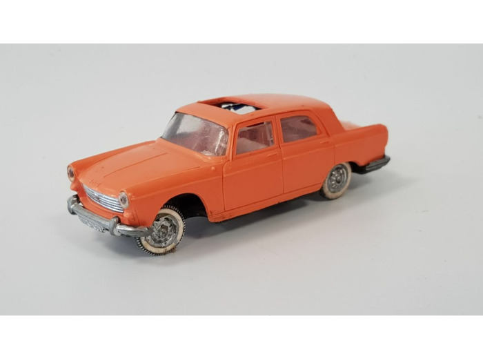 PEUGEOT 404 ORANGE AVEC SUSPENSION ET SERVO-DIRECTION NOREV PLASTIQUE 1/43