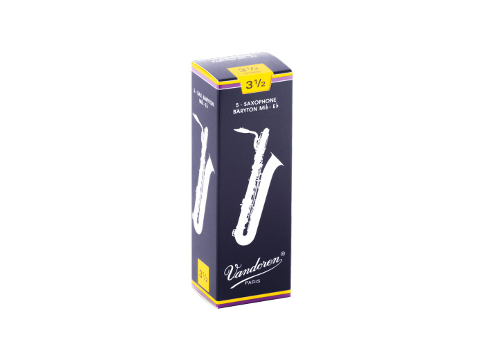 Boîte de 5 anches de saxophone baryton force 3 1/2 Vandoren