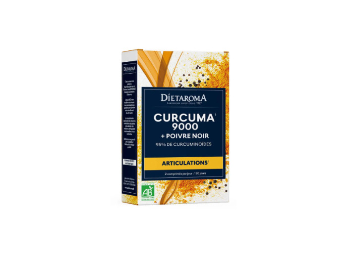 Curcuma 6000 et Poivre Noir Articulations 60 comprimés