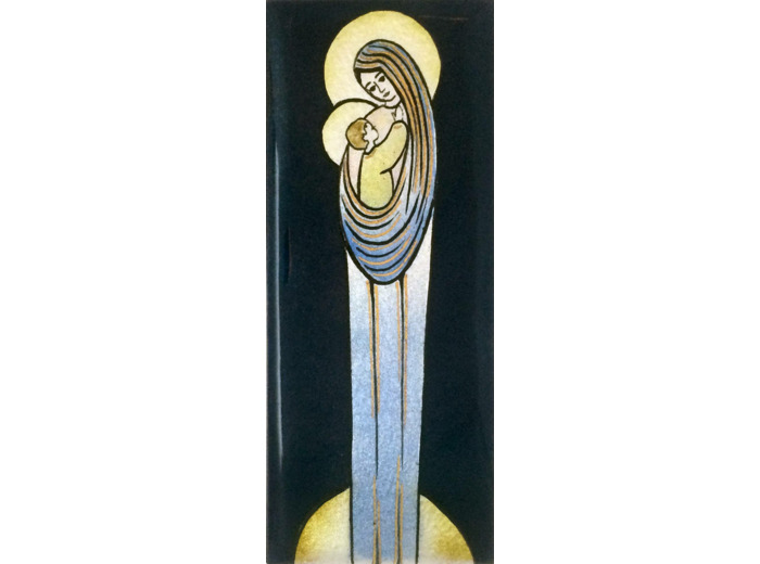 Vierge de l'univers 15,5X6,5cm - EMAUX DU LIBAN