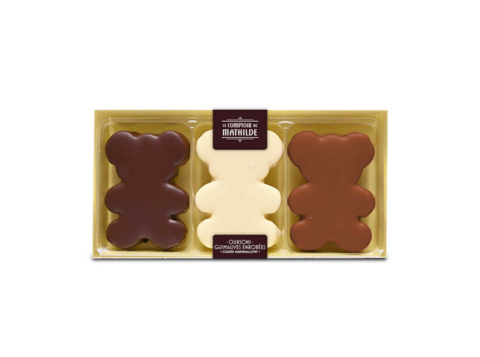 Coffret 3 Oursons Guimauves 3 Chocolats