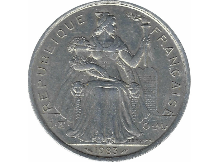 NOUVELLE CALEDONIE 5 FRANCS 1983 TTB