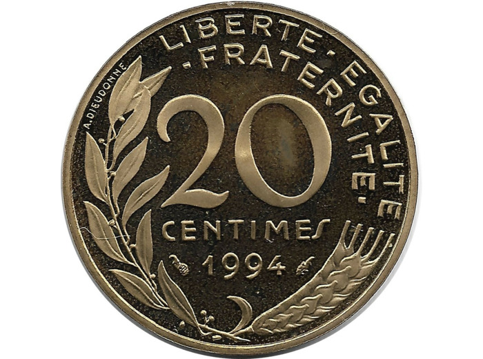 FRANCE 20 CENTIMES LAGRIFFOUL 1994 BE