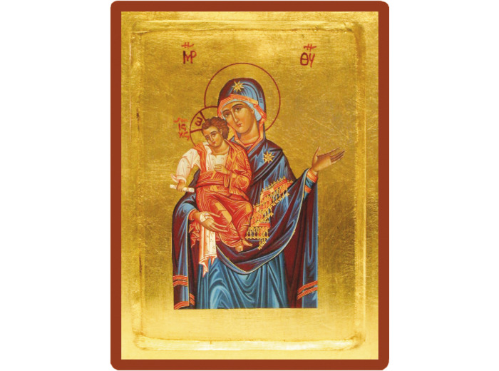 Icône dorée incurvée 24*30cm - MARIE PORTE DU CIEL