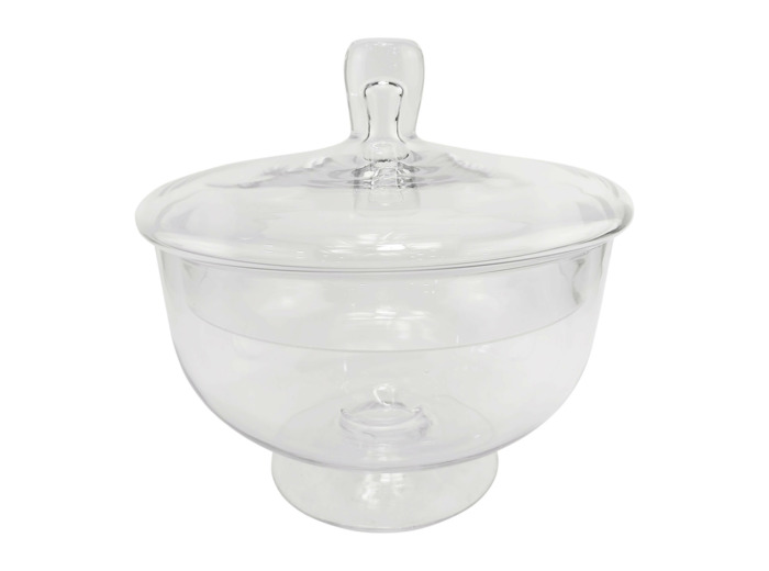Coupe couvercle verre transparent 24x24x24cm