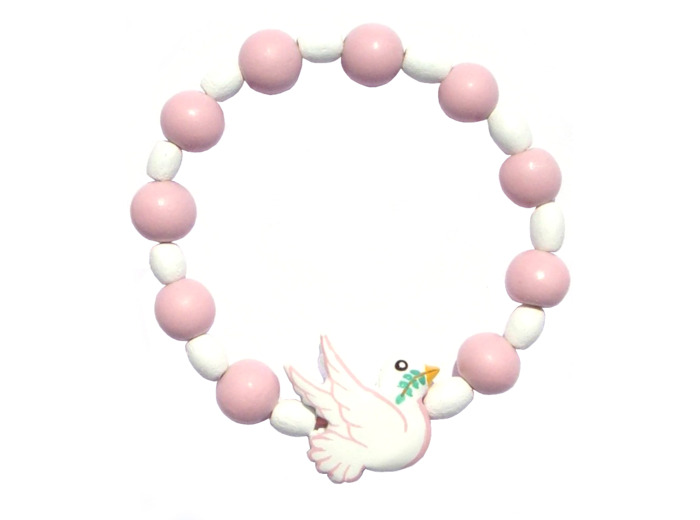 Bracelet Colombe Rose Environ 5cm