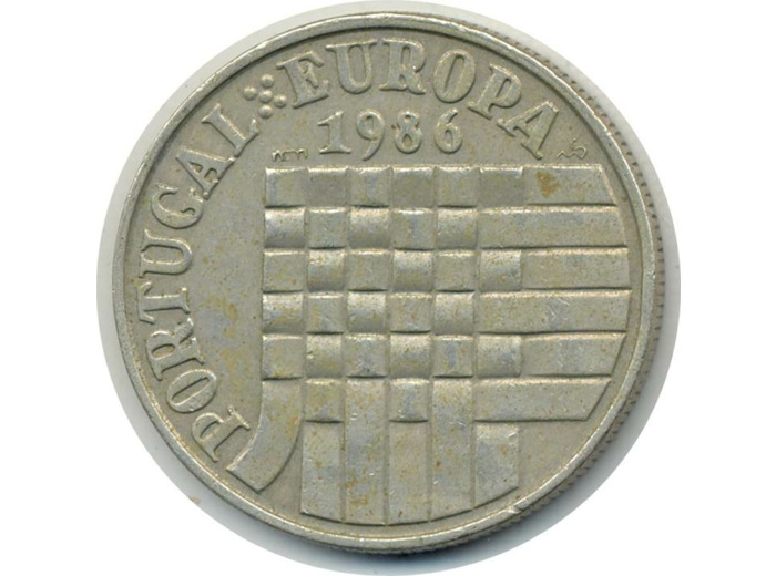PORTUGAL 25 ESCUDOS EUROPA 1986 TTB (W635)