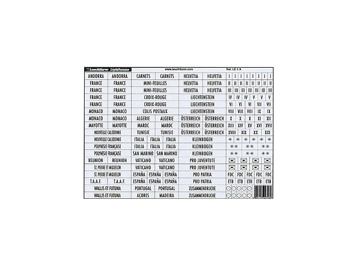ETIQUETTE AUTOCOLLANTE POUR LE CLASSEMENT TIMBRES en ALLEMAND 308868