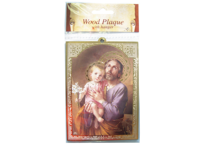 Plaquette Dorée 10x14cm - ST JOSEPH
