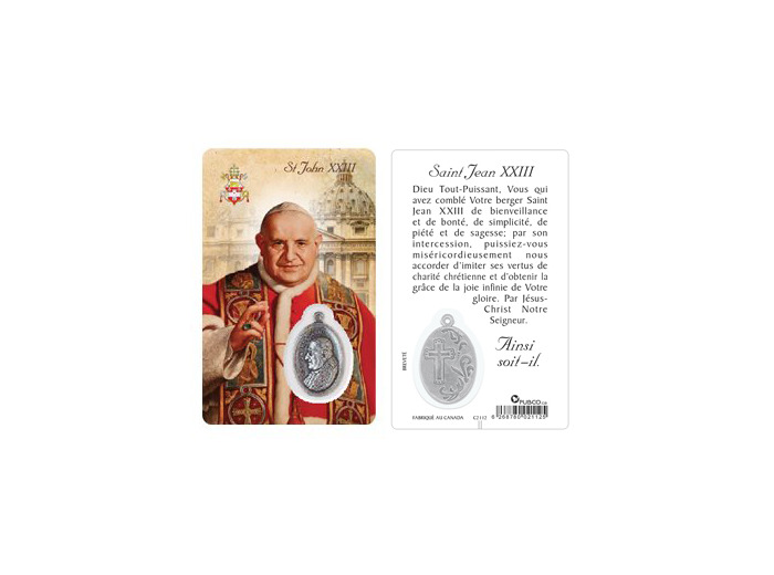 Carte-prière avec insertion SAINT JEAN XXIII