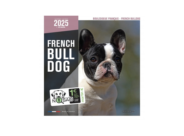 Calendrier chien 2025 - Bouledogue français - Martin